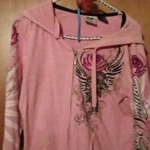 Gorgeous Pink Harley Davidson Hoodie size medium